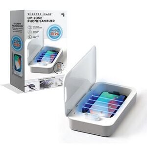NIB Sharper Image UV Zone Phone Sanitizer Charger